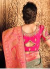Rose Pink and Sea Green Trendy Classic Saree For Festival - 2