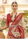 Beige and Red Patola Silk Trendy Classic Saree - 2