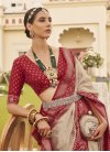 Beige and Red Patola Silk Trendy Classic Saree - 1