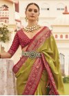 Patola Silk Olive and Red Designer Traditional Saree For Ceremonial - 1
