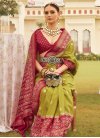 Patola Silk Olive and Red Designer Traditional Saree For Ceremonial - 3