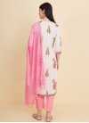 Print Work Off White and Pink Cotton Readymade Salwar Kameez - 2