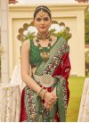 Green and Red Designer Contemporary Style Saree - 1