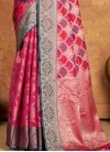 Banarasi Silk Purple and Rose Pink Designer Contemporary Saree - 3