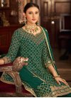 Faux Georgette Designer Palazzo Salwar Suit For Party - 2