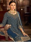 Palazzo Straight Salwar Kameez For Party - 1