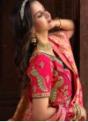 Woven Work Silk Olive and Rose Pink Traditional Designer Saree - 1