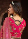 Woven Work Silk Olive and Rose Pink Traditional Designer Saree - 2