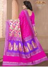 Banarasi Silk Thread Work Beige and Rose Pink Contemporary Style Saree - 2