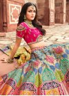 Beige and Rose Pink Banarasi Silk Trendy Designer Lehenga Choli - 1