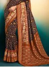 Brown and Coffee Brown Designer Contemporary Style Saree - 1