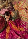 Mustard and Rose Pink Banarasi Silk A Line Lehenga Choli For Bridal - 1