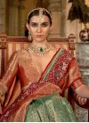 Green and Maroon Banarasi Silk Traditional Designer Saree - 3