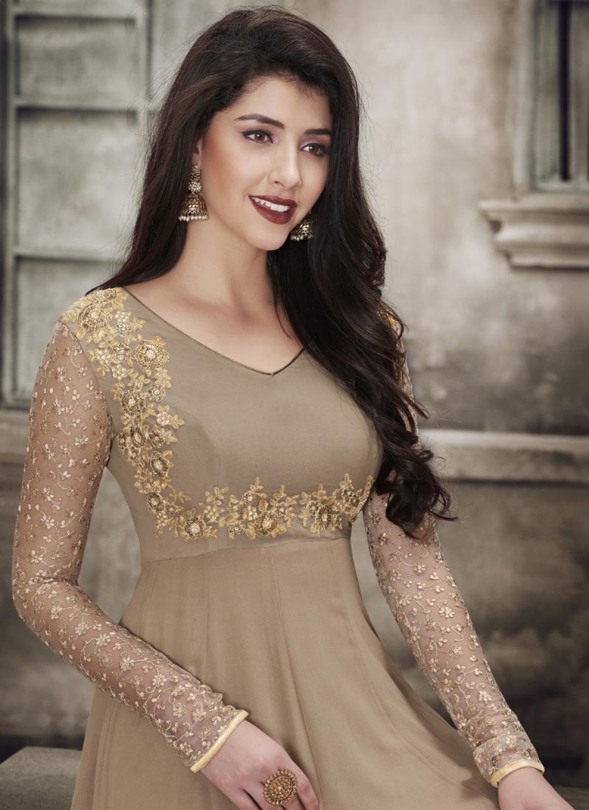 Sophisticated Asymmetrical Anarkali Salwar Suit For Festival