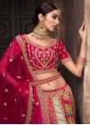 Off White and Rose Pink Banarasi Silk Designer Lehenga Choli - 1