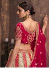 Off White and Rose Pink Banarasi Silk Designer Lehenga Choli - 3