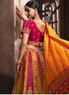 Fuchsia and Orange Trendy Designer Lehenga Choli For Bridal - 1
