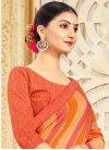 Strips Print Work Designer Traditional Saree For Casual - 1