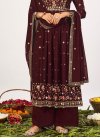Embroidered Work Designer Palazzo Suit - 2