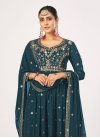 Embroidered Work Faux Georgette Designer Palazzo Salwar Suit - 2