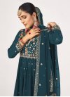 Embroidered Work Faux Georgette Designer Palazzo Salwar Suit - 1