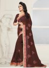 Faux Georgette Contemporary Style Saree - 1