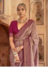 Banarasi Silk Fuchsia and Pink Woven Work Designer Contemporary Style Saree - 1