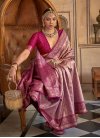 Banarasi Silk Fuchsia and Pink Woven Work Designer Contemporary Style Saree - 3