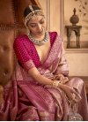 Banarasi Silk Fuchsia and Pink Woven Work Designer Contemporary Style Saree - 2