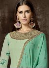 Faux Georgette Embroidered Work Pant Style Classic Salwar Suit - 1