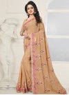 Booti Work Faux Georgette Contemporary Style Saree - 1