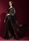 Lace Work Faux Georgette Trendy Classic Saree - 1