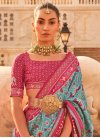 Light Blue and Pink  Traditional Designer Saree - 1