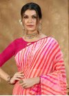 Pink and Rose Pink Faux Georgette Traditional Designer Saree - 1