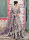 Embroidered Work Net Floor Length Anarkali Salwar Suit - 3