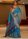 Art Raw Silk Traditional Designer Saree For Ceremonial - 1