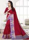 Thread Work Banarasi Silk Trendy Saree - 1
