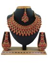 Modest Gold and Red Jewellery Set For Ceremonial - 1