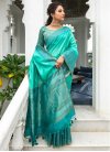 Teal and Turquoise Art Silk Designer Contemporary Style Saree - 2