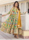 Georgette Digital Print Work Readymade Classic Gown - 2