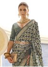 Green and Multi Colour Traditional Designer Saree For Ceremonial - 2