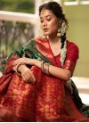 Green and Maroon Woven Work Traditional Designer Saree - 2