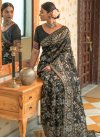 Tussar Silk Weaving Print Work Traditional Designer Saree - 1