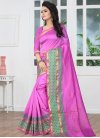 Banarasi Silk Thread Work Trendy Saree - 1
