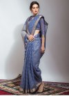 Woven Work Linen Traditional Designer Saree For Ceremonial - 1