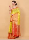 Woven Work Red and Yellow Traditional Designer Saree - 2