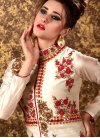 Sumptuous Beige and Red Readymade Designer Salwar Suit - 1