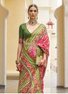 Olive and Red Designer Traditional Saree For Ceremonial - 1