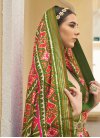 Olive and Red Designer Traditional Saree For Ceremonial - 2