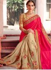 Faux Georgette Half N Half Saree For Party - 1